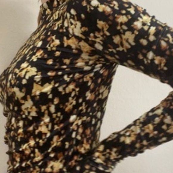 NWOT & Other Stories stretch velvet top size 0 long sleeved pattern top gift - Picture 7 of 12